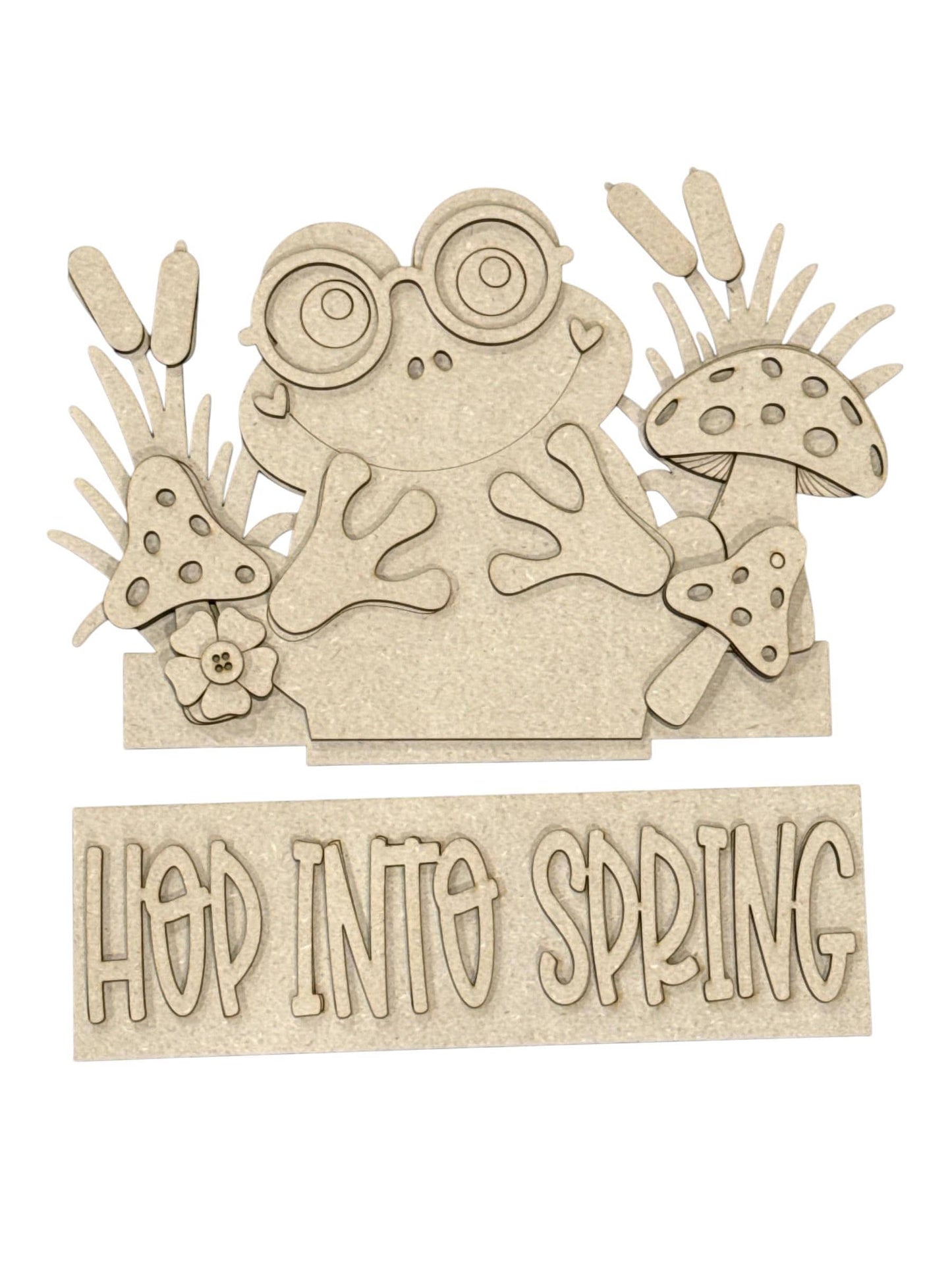 DIY Hop Into Spring Interchangeable Window Insert Kit, Spring Frog, Spring