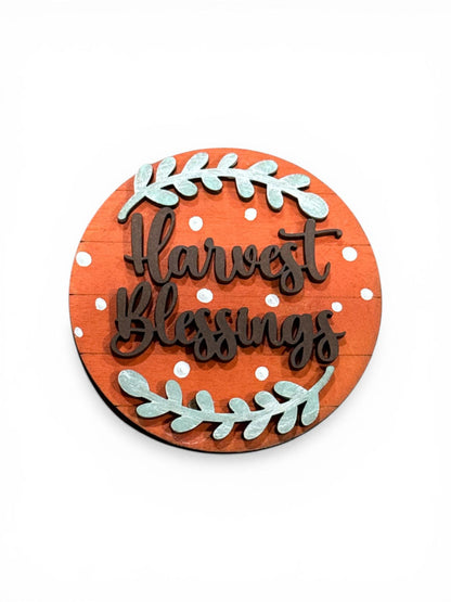 Bundle 8 of 3" or 6" Seasonal Interchangeable Sign Rounds, Hand-Painted MDF Decor, Hand-Painted Seasonal Inserts, Interchange Seasons
