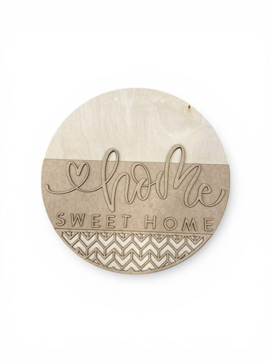 DIY Home Sweet Home: Unfinished DIY Craft Project, Home Sweet Home Door Hanger
