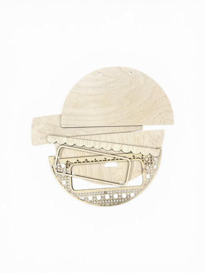 DIY Interchangeable Rattan Door hanger for Seasonal Truck Inserts, DIY Truck insert Base Display, Home Decor