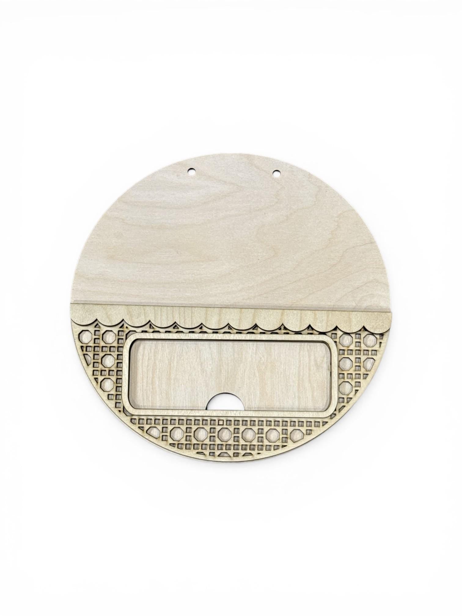 DIY Interchangeable Rattan Door hanger for Seasonal Truck Inserts, DIY Truck insert Base Display, Home Decor