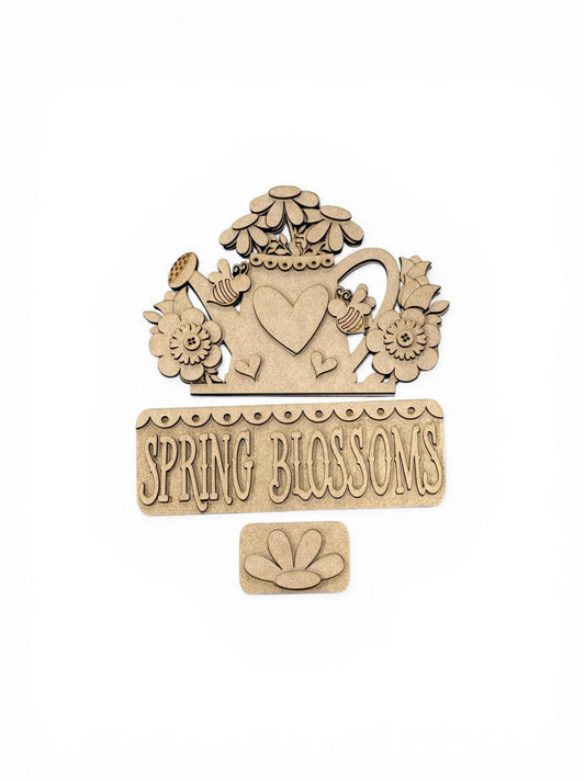DIY Spring Blossoms Truck Insert: Spring Design, Seasonal Decor Kit, Interchangeable Insert, Mothers Day