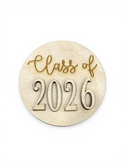 DIY Graduation 3" rounds, Rounds DIY Bundle: Unfinished Interchangeable Sign Add-Ons, Graduation Inserts for 3" or 6"