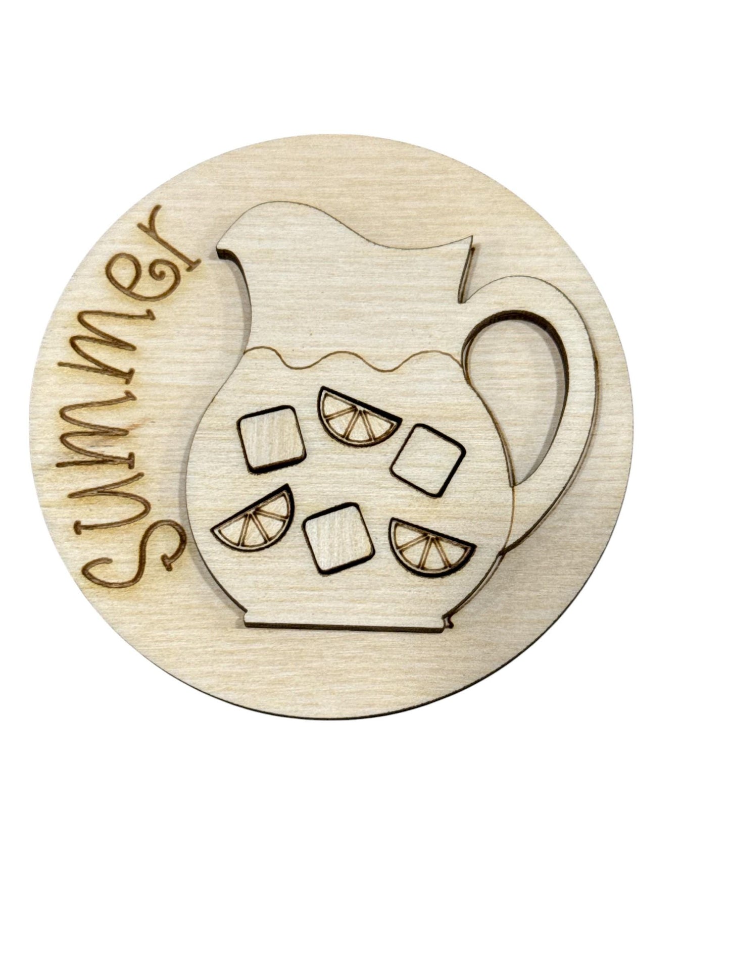 DIY Seasonal Home 3" rounds, Rounds DIY: Unfinished Interchangeable Sign Add-Ons,Summer, Spring, Summer, Hello for 3" or 6"