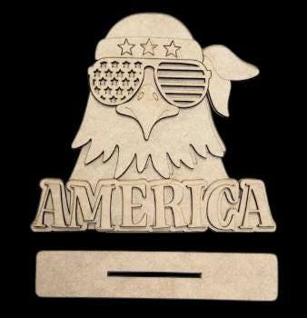 DIY Bald Eagle America DIY Word Shelf Sitter, July 4th, USA, America Eagle