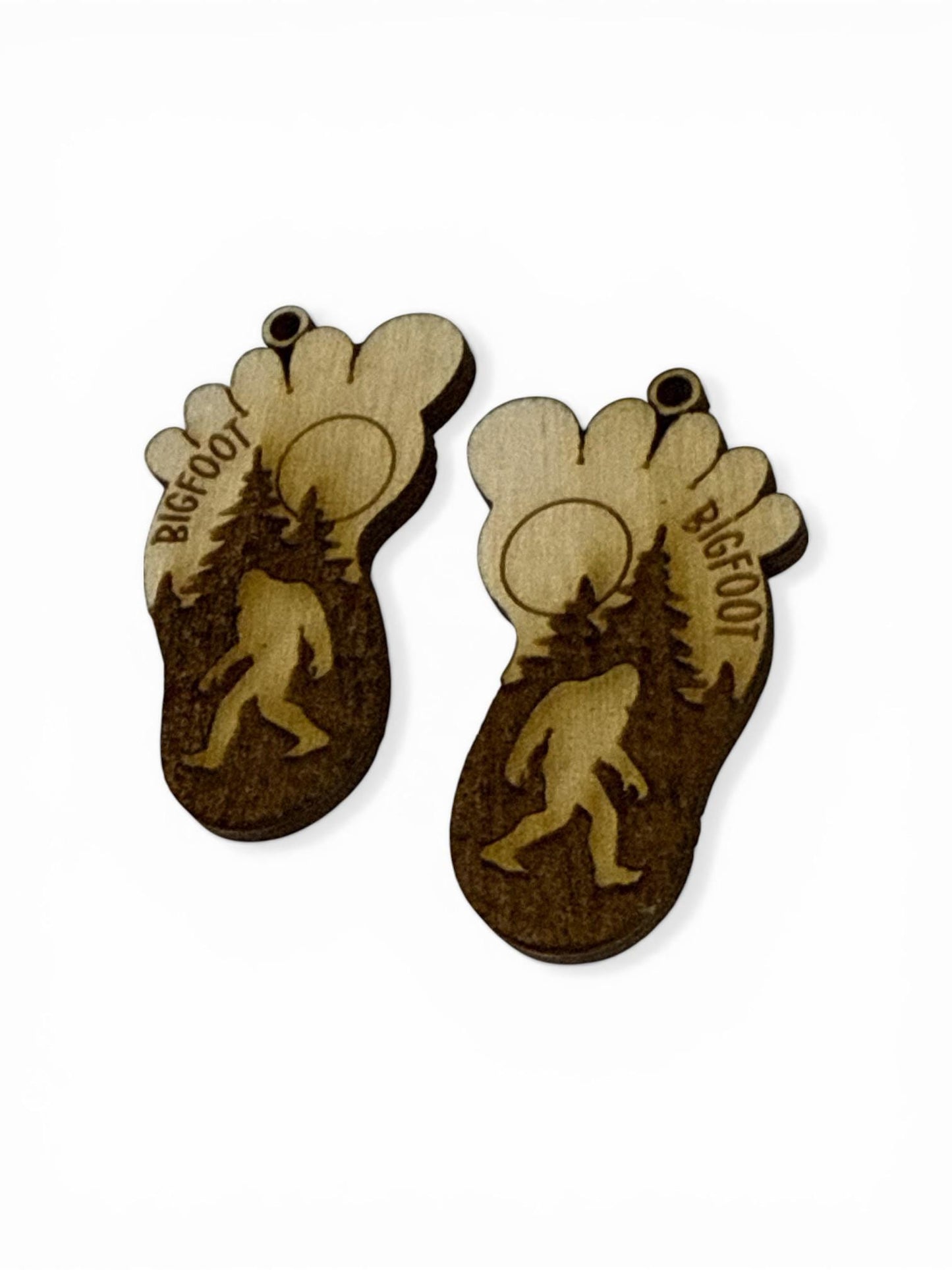 DIY Big Foot Earrings: Unfinished Wood Big Foot Earrings, Unfinished Earring