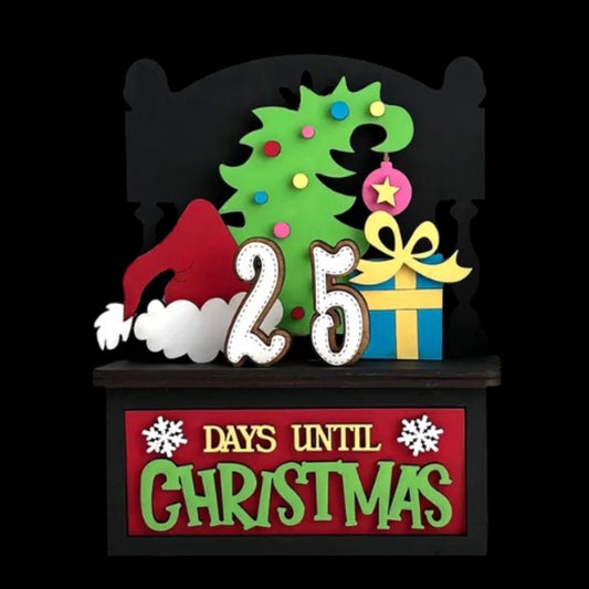 DIY Whimsical Christmas Advent Interchangeable Inserts, Countdown, Unfinished, Inserts Only, Tree Countdown