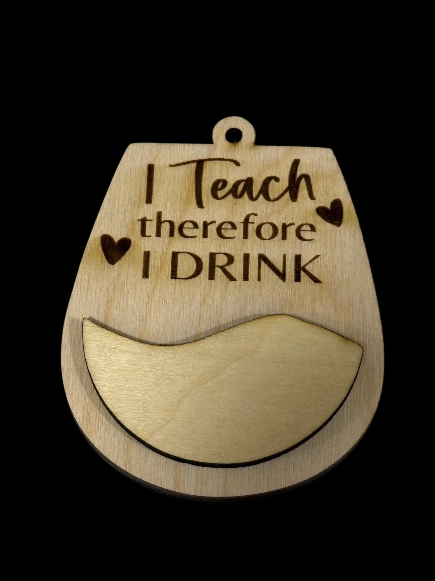 DIY Teacher Wine Charm, Unfinished Wooden Car Charms, Blank Wine Ornament, DIY Wine Ornament, Unfinished Charm, Craft Charm