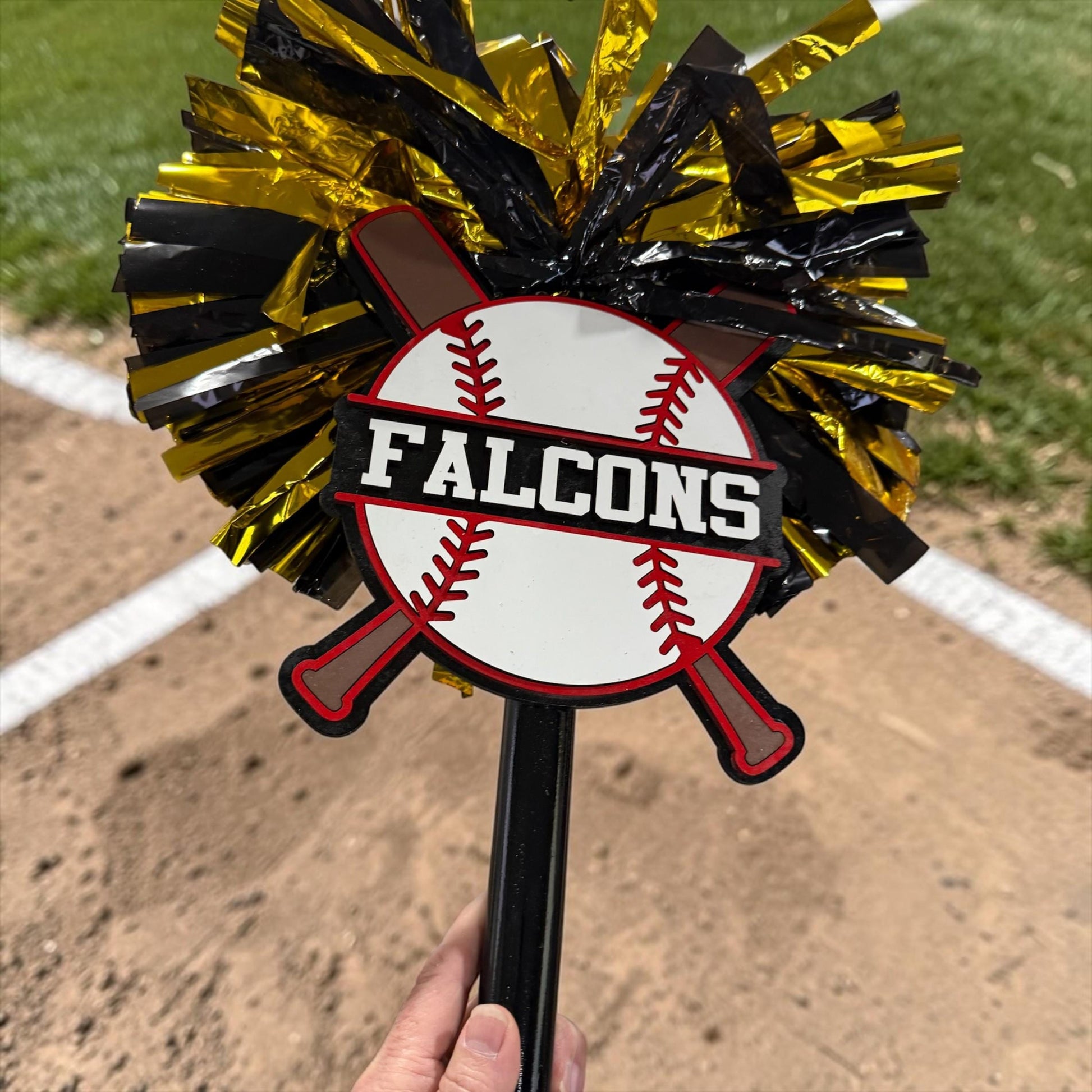 Noise Maker Softball or Baseball Cheer Stick, Cheer Stick, Softball Game Day Signs - Sport Mom Sign