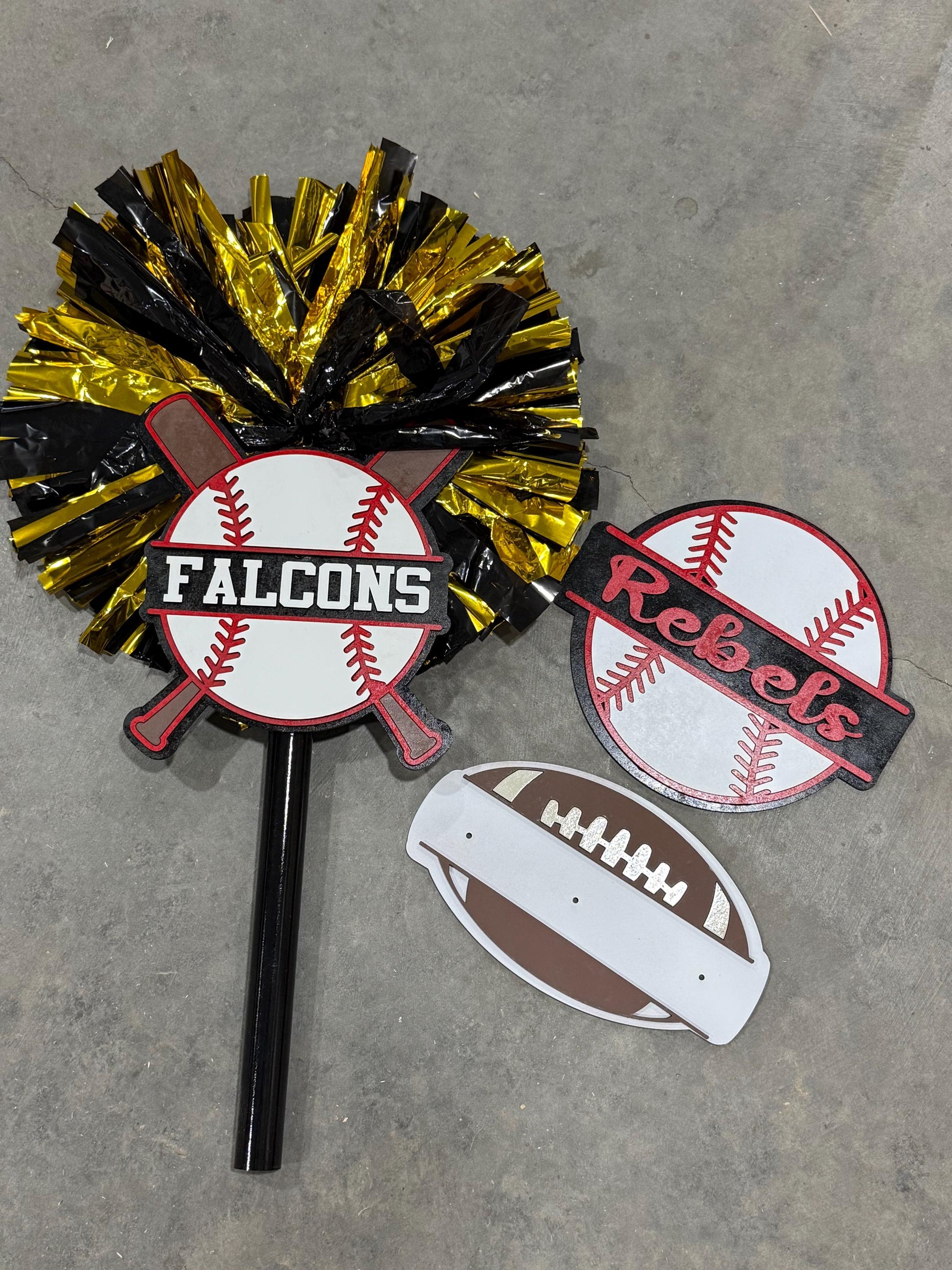 Noise Maker Softball or Baseball Cheer Stick, Cheer Stick, Softball Game Day Signs - Sport Mom Sign
