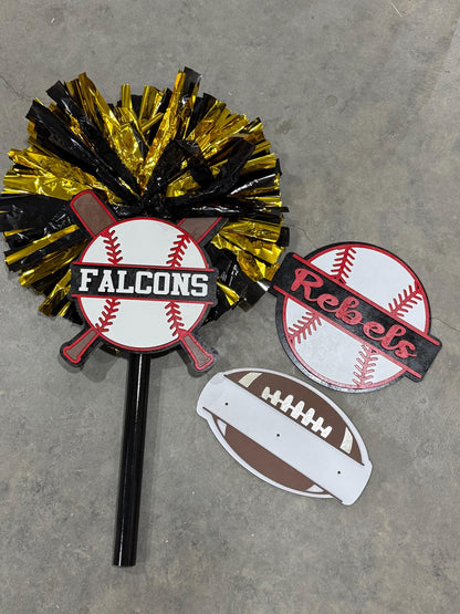 Noise Maker Softball or Baseball Cheer Stick, Cheer Stick, Softball Game Day Signs - Sport Mom Sign