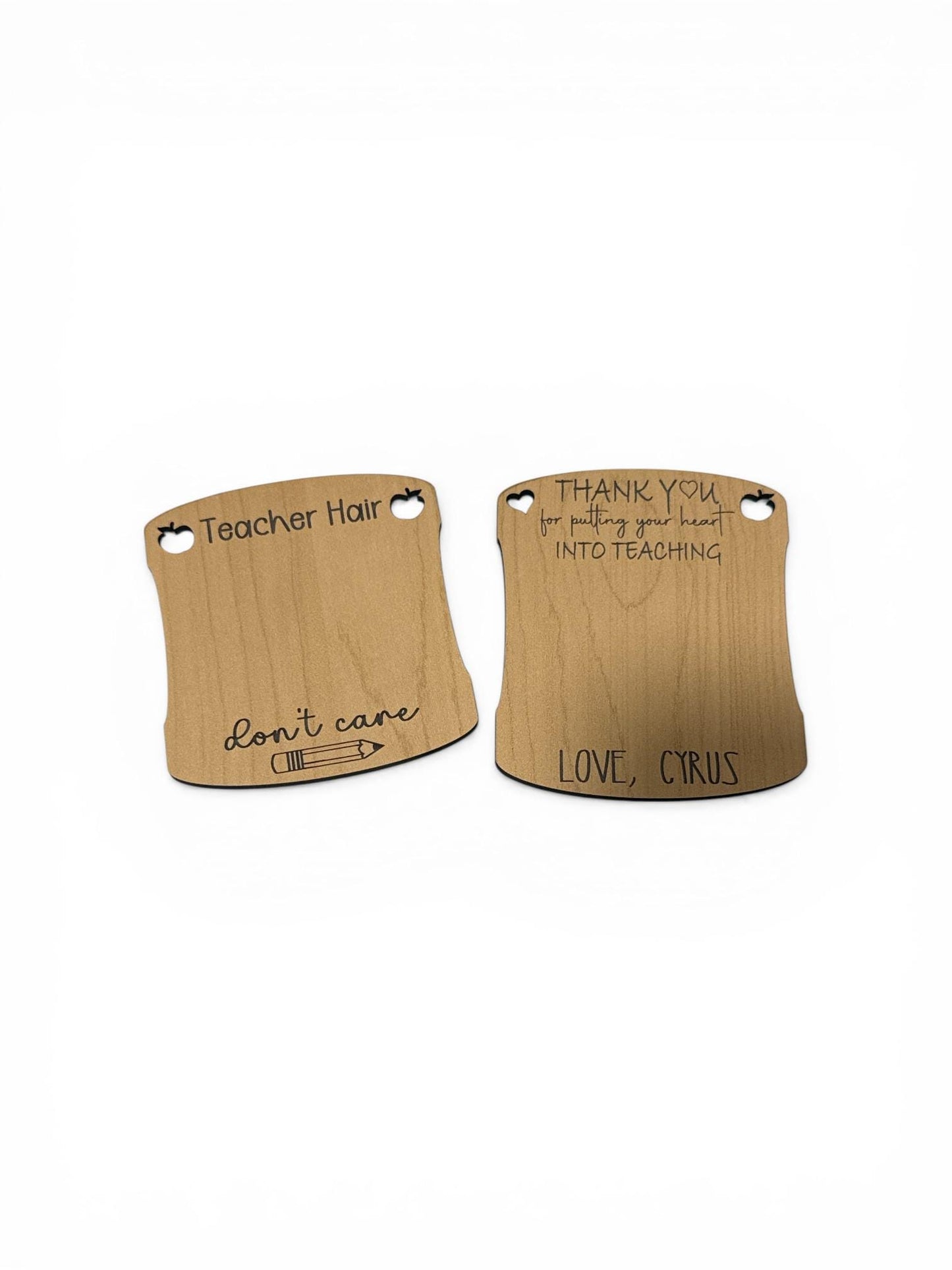 Teacher Hair Tie Holder, Teacher Appreciation, Engraved Name, Custom Name Teacher, Teacher Gift