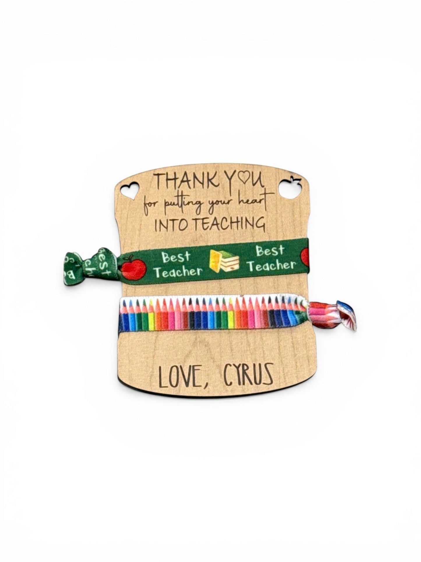 Teacher Hair Tie Holder, Teacher Appreciation, Engraved Name, Custom Name Teacher, Teacher Gift
