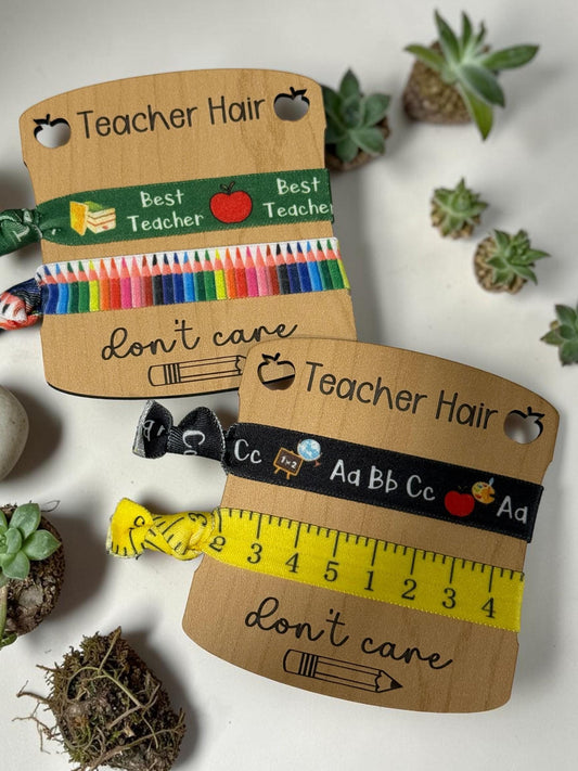 Teacher Hair Tie Holder, Teacher Appreciation, Engraved Name, Custom Name Teacher, Teacher Gift