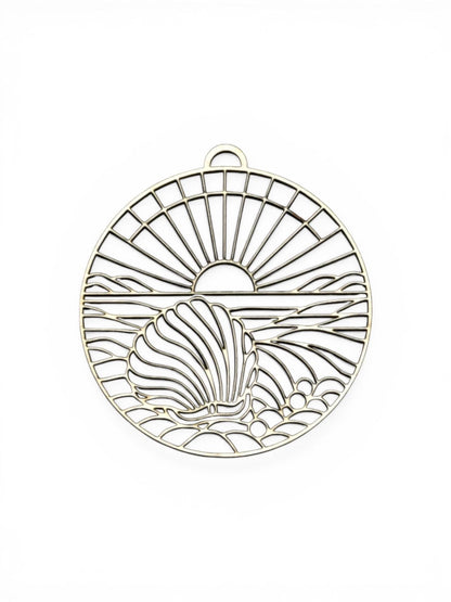 Suncatcher #2 Car Charms, Dragon, Dragonfly, Palm Tree, Seashell, Unfinished Car Charms