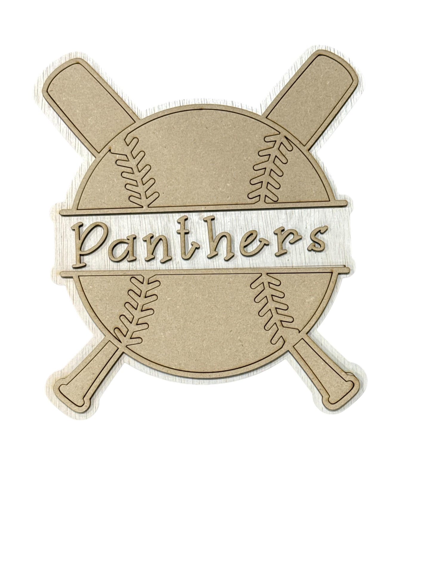DIY Baseball Bats Wooden Name Cut out for DIY Decor, Personalized Wooden Name Sign, Laser Cut Wood Names Kids Room, Unfinished