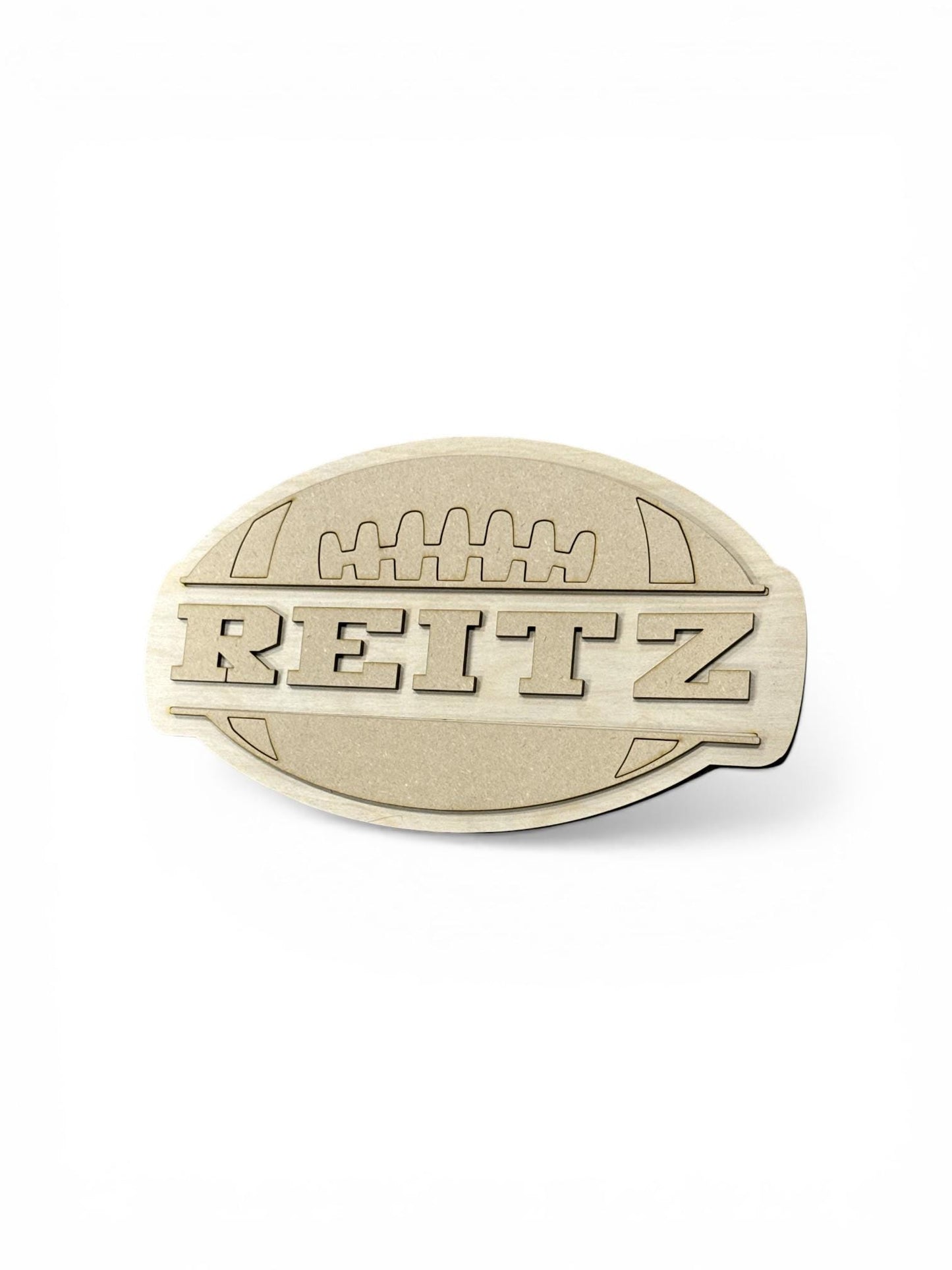 DIY Football Wooden Name Cut out for DIY Decor, Personalized Wooden Name Sign, Laser Cut Wood Names Kids Room, Unfinished