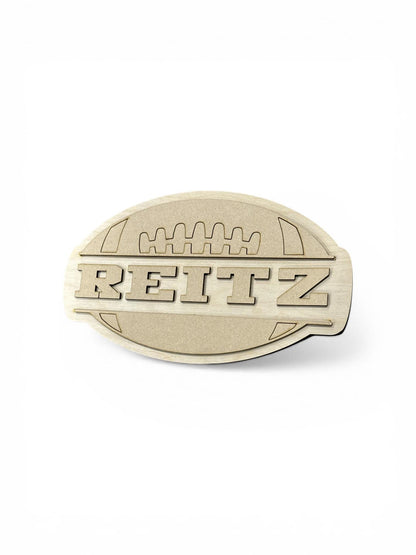 DIY Football Wooden Name Cut out for DIY Decor, Personalized Wooden Name Sign, Laser Cut Wood Names Kids Room, Unfinished