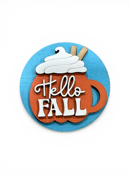 Bundle 8 of 3" or 6" Seasonal Interchangeable Sign Rounds, Hand-Painted MDF Decor, Hand-Painted Seasonal Inserts, Interchange Seasons
