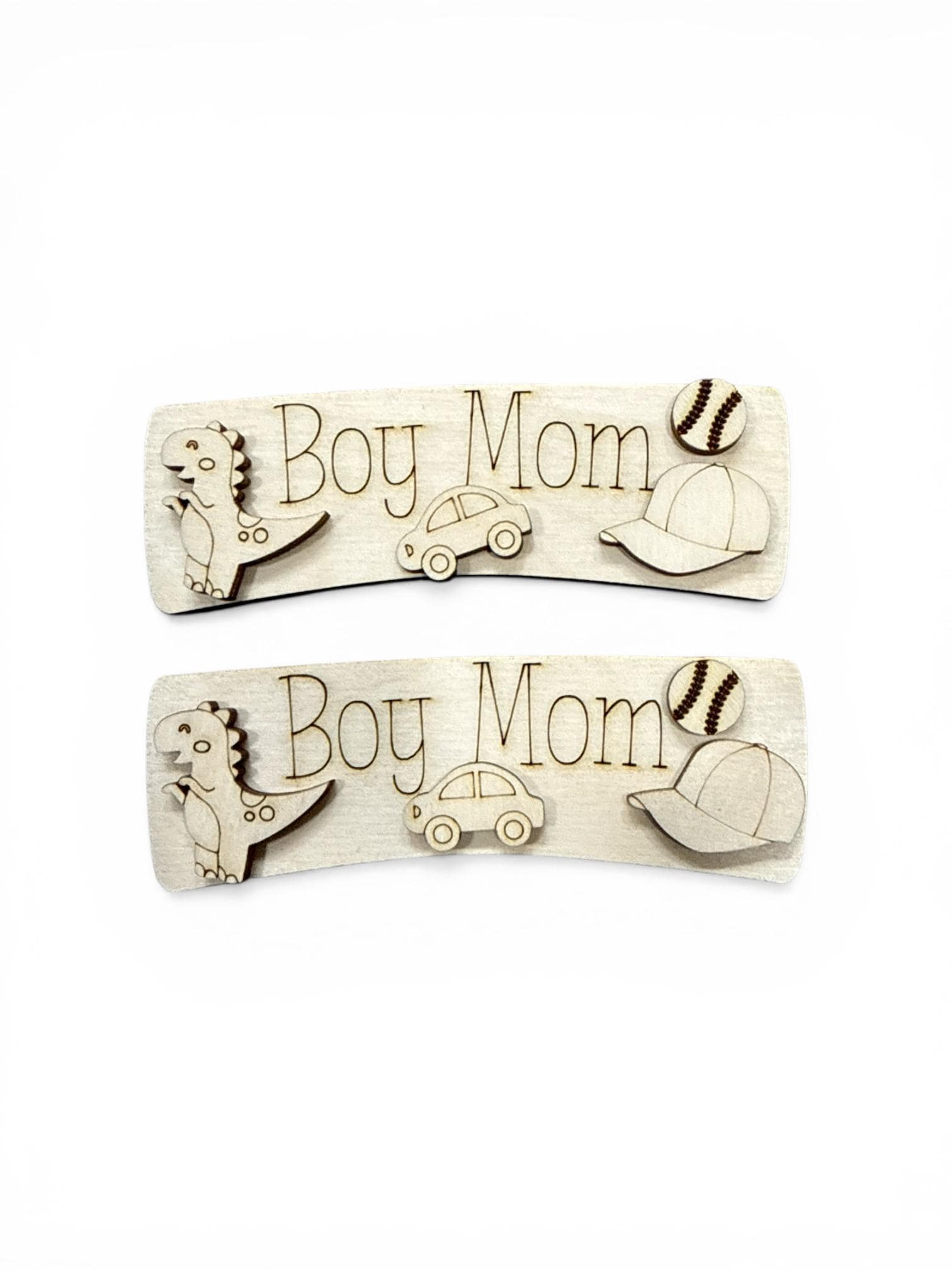 DIY Boy Mom Bundle Hair Clip 4" and Earring, Unfinished Sports Mom, fun to paint, earrings, Claw Clip