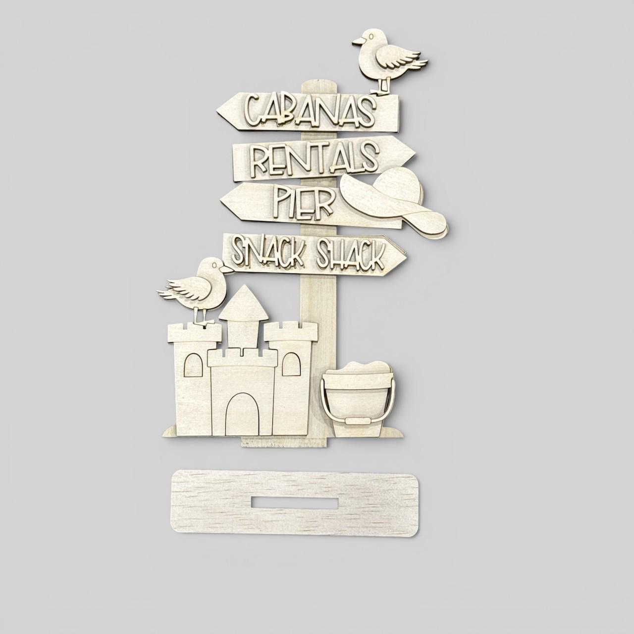 DIY Beach Arrow Summer Shelf Sitter, Seagal, Snack Shack, Beach Shelf Sitter