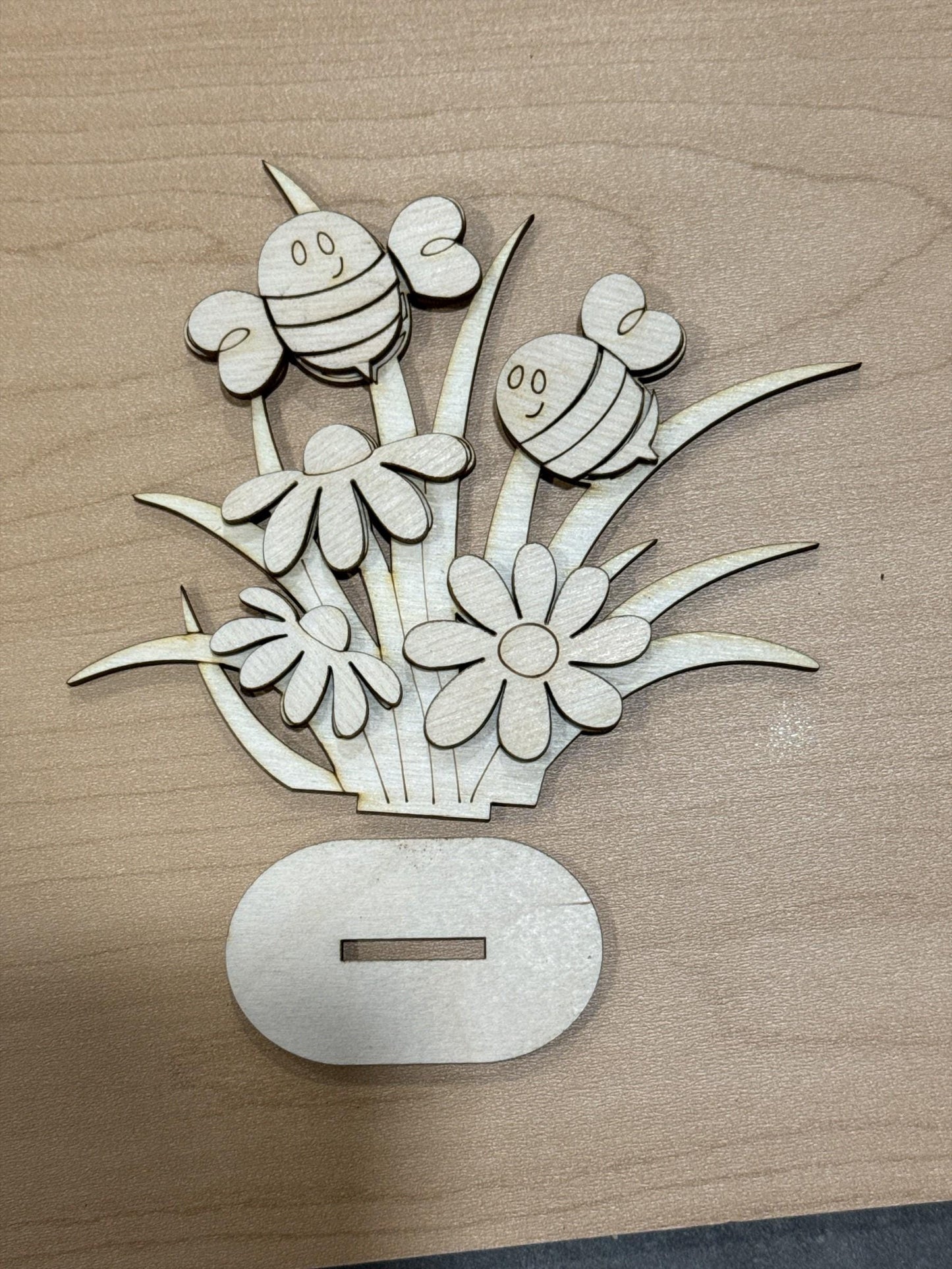 DIY Standing Bees, Standing Bees with Daisies, Daisy Bee Blanks, Bee Blanks, Bee and Daisy Tiered Tray Pieces, Choose Bee, Singles