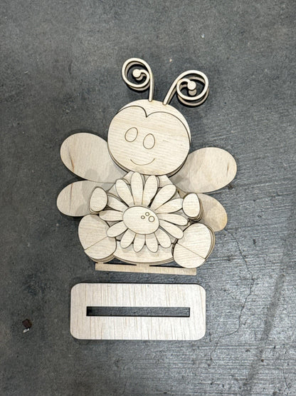 DIY Standing Bees, Standing Bees with Daisies, Daisy Bee Blanks, Bee Blanks, Bee and Daisy Tiered Tray Pieces, Choose Bee, Singles