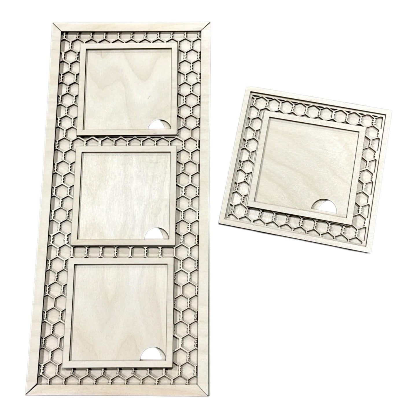 DIY Chicken Wire Frames for Square Frames, Wood Framed Sign, Mantel Deco, Home Decor, Shelf Sitter, Frames Interchangeable 4.25" Squares