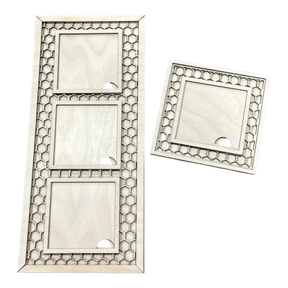 DIY Chicken Wire Frames for Square Frames, Wood Framed Sign, Mantel Deco, Home Decor, Shelf Sitter, Frames Interchangeable 4.25" Squares