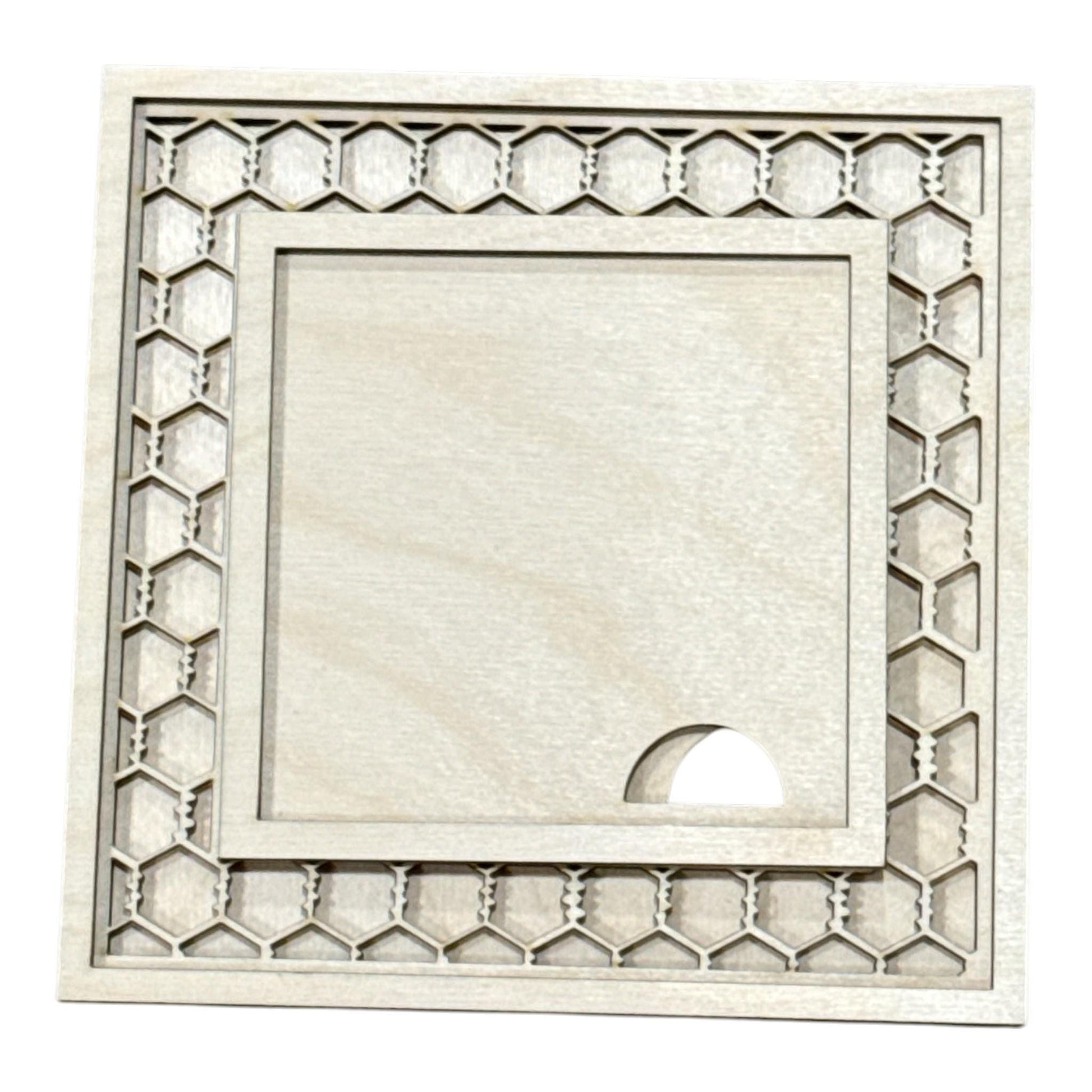 DIY Chicken Wire Frames for Square Frames, Wood Framed Sign, Mantel Deco, Home Decor, Shelf Sitter, Frames Interchangeable 4.25" Squares