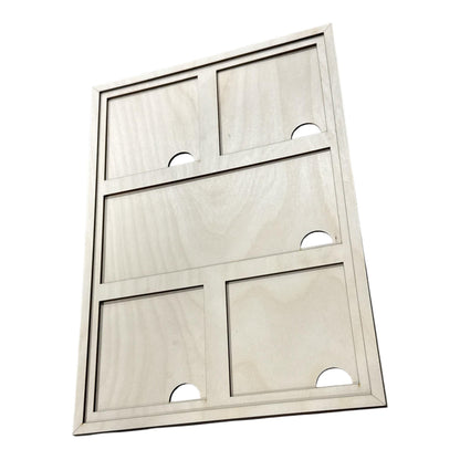 DIY Tall Rectangle is for Square Frames, Wood Framed Sign, Mantel Deco, Home Decor, Shelf Sitter, Frames Interchangeable 4.25" Squares