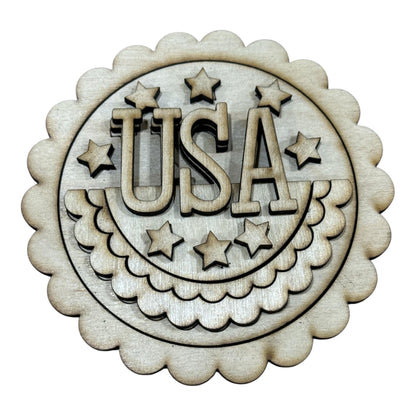 DIY 4th of July Barn Door Interchangeable, Insert for Barn Door Decor, Unfinished Insert