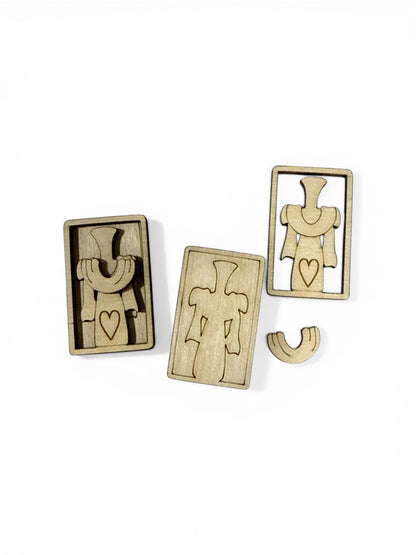 DIY Sweet Sunday Morning, Cross Claw Clip: Unfinished Wood Laser Cut Blank, 2" & 4"