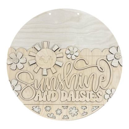 DIY Sunshine and Daisies Door Hanger: Summer, Unfinished, Whimsical, Summer Daisies