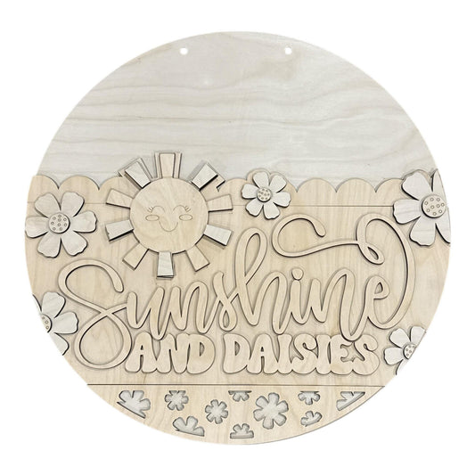 DIY Sunshine and Daisies Door Hanger: Summer, Unfinished, Whimsical, Summer Daisies