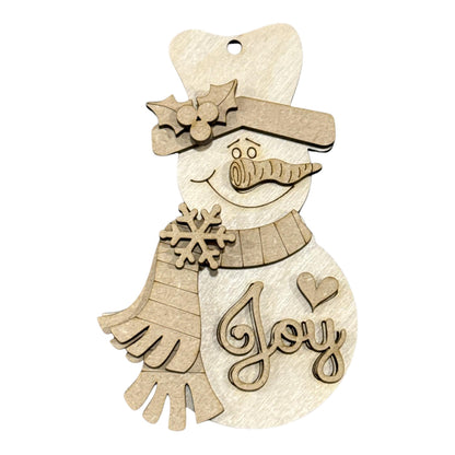DIY Snowman Ornaments, Merry Christmas Ornaments, Snow Snowman Ornaments, DIY, Unfinished Ornaments