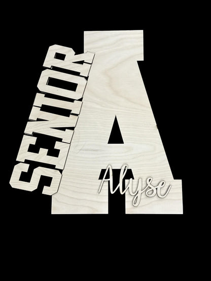 DIY Senior Fun Signs, Door Hanger: Unfinished DIY Craft Project, Senior Name Sign