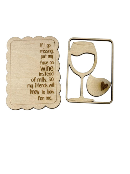 DIY If I go missing Wine Magnet Set, Wine lover Magnet Unfinished, Girls Wine, Fridge Magnets DIY, Unfinished