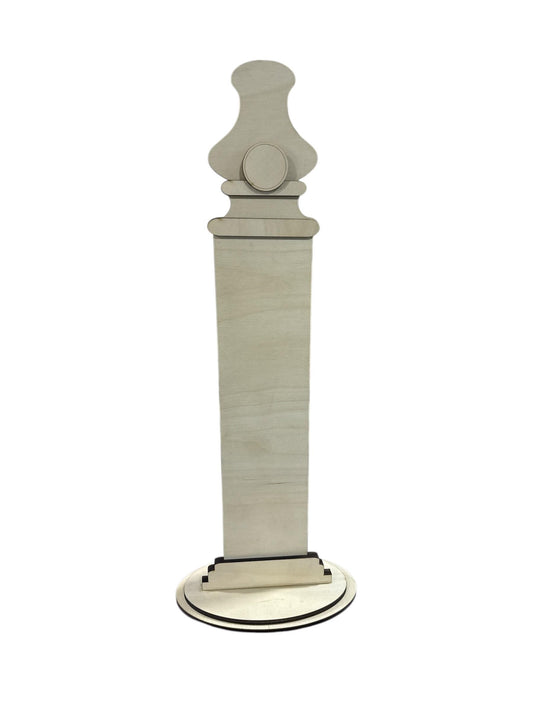 DIY Large Sign Holder 18.5", Tall Stand Only, Unassembled Door hanger holder, Holds 10", 12" door hangers