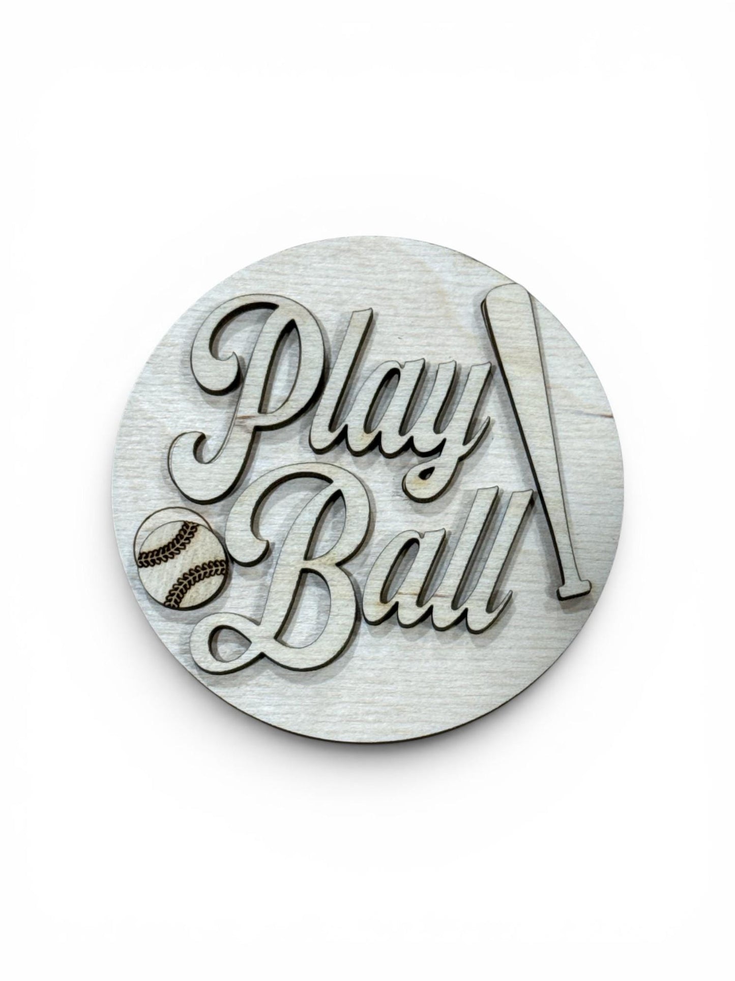 DIY Baseball 3" rounds, Rounds DIY Bundle: Unfinished Interchangeable Sign Add-Ons, Sports Inserts for 3" or 6"