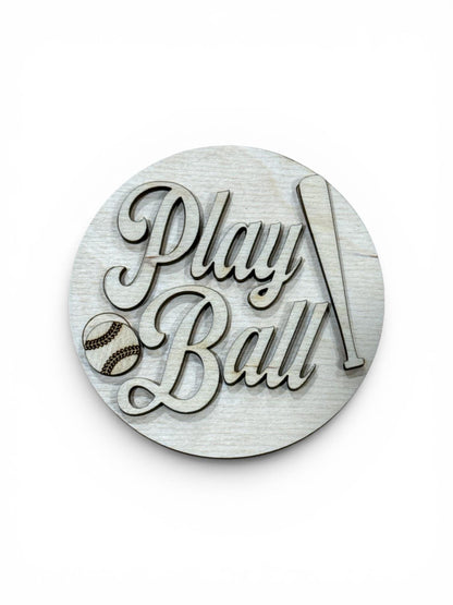 DIY Baseball 3" rounds, Rounds DIY Bundle: Unfinished Interchangeable Sign Add-Ons, Sports Inserts for 3" or 6"