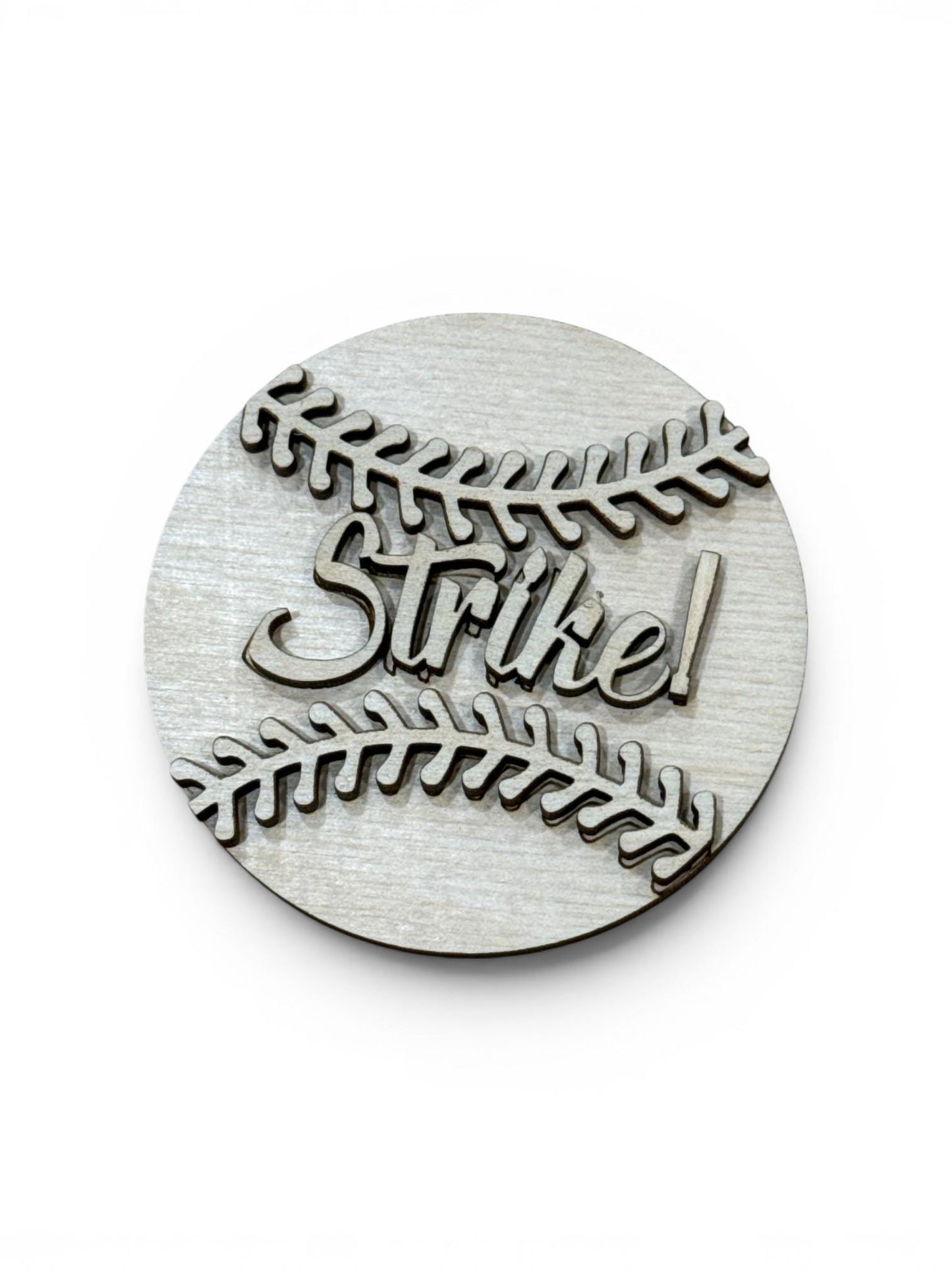 DIY Baseball 3" rounds, Rounds DIY Bundle: Unfinished Interchangeable Sign Add-Ons, Sports Inserts for 3" or 6"