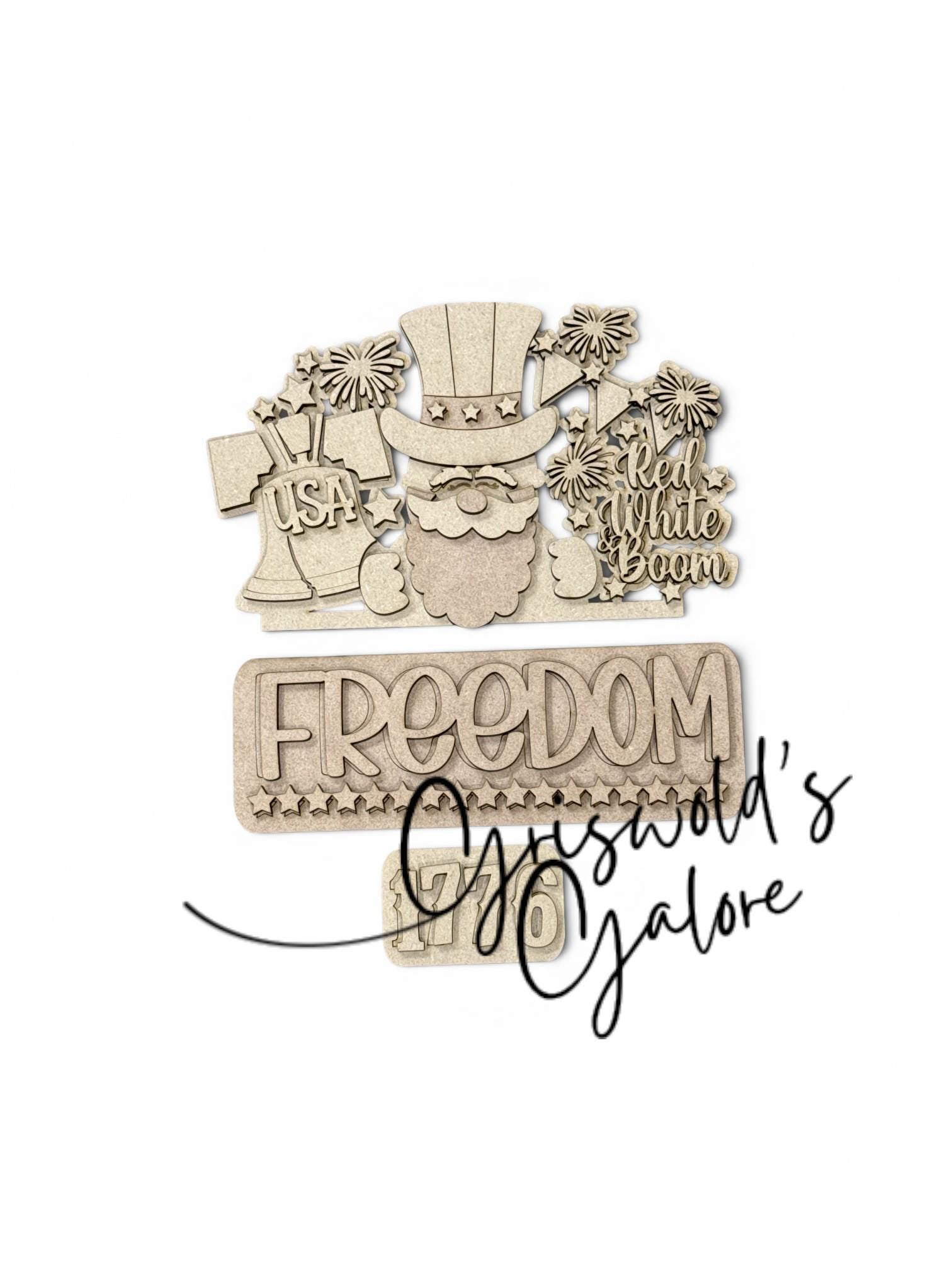 DIY 4th of July Freedom Truck Insert: Memorial Design, Decor Kit, Interchangeable Insert, 4th of July
