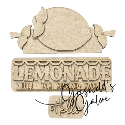 DIY Fresh Squeezed Lemons Truck Insert: Summertime Lemons, Decor Kit, Interchangeable Insert, Lemonade