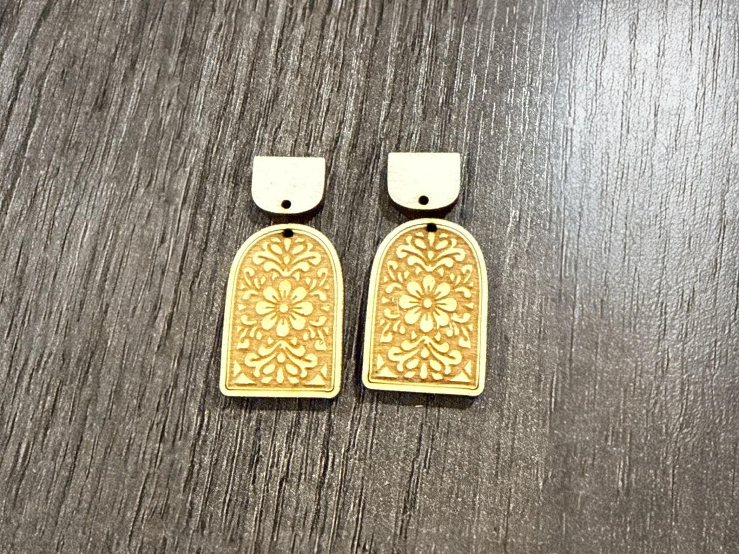 DIY Moroccan Wooden Earrings: Unfinished Craft Blanks, Flowers bundle, Singles