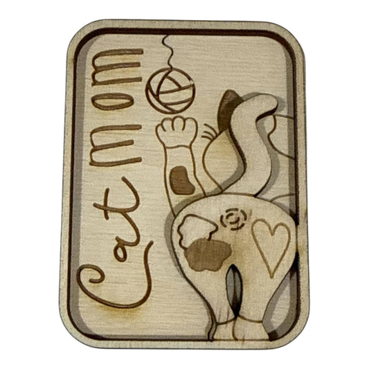 DIY Cat Mom Magnet Set, Pet Magnet Unfinished, Everyday Cat Mom, Fridge Magnets DIY, Unfinished