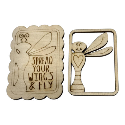 DIY Spread your wings & Fly Magnet, Spread your wings Magnet Unfinished, Everyday Fridge Magnets DIY, Unfinished
