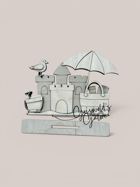DIY Beach Fun Sand Castle Shelf Sitter, Beach Bag, Beach Shelf Sitter