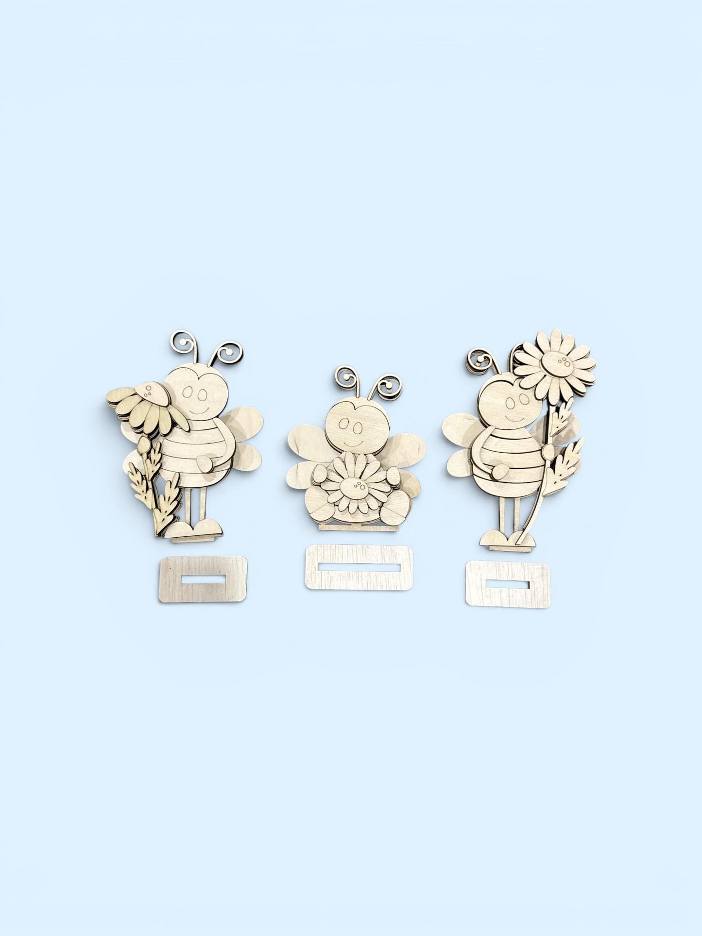 DIY Standing Bees, Standing Bees with Daisies, Daisy Bee Blanks, Bee Blanks, Bee and Daisy Tiered Tray Pieces, Choose Bee, Singles