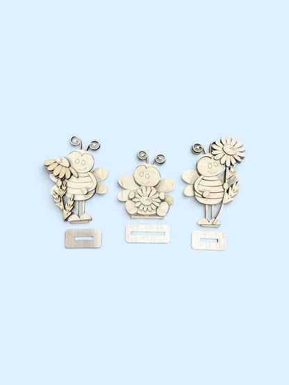 DIY Standing Bees, Standing Bees with Daisies, Daisy Bee Blanks, Bee Blanks, Bee and Daisy Tiered Tray Pieces, Choose Bee, Singles